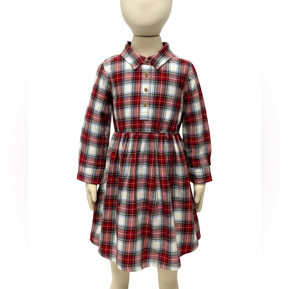 GAP Red and White Casual Dress for Effortless Style. Kids Medium